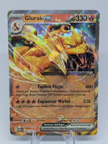Pokémon karte glurak - karte, ex