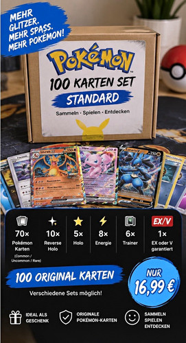 Pokémon 100 karten - pokémon,