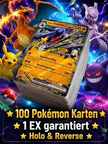 100 pokémon karten - karten, deutsch